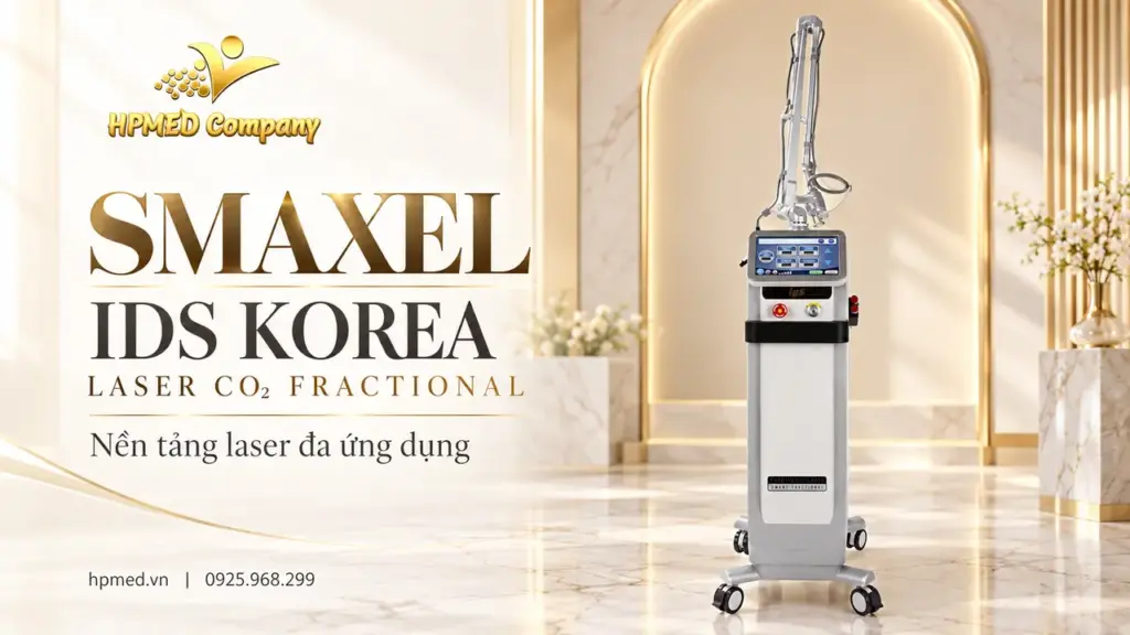 Máy laser CO2 fractional SMAXEL IDS với tay dẫn tia khớp nối, thiết kế luxury HPMED