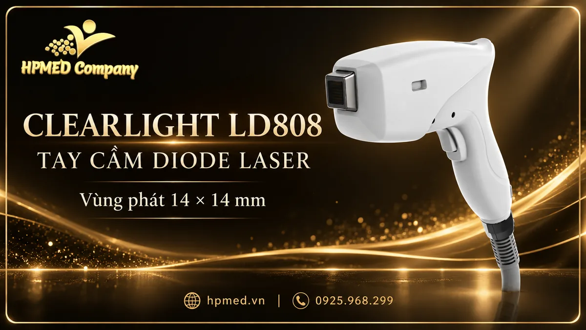 Tay cầm Clearlight LD808 Eunsung với vùng phát 14 × 14 mm