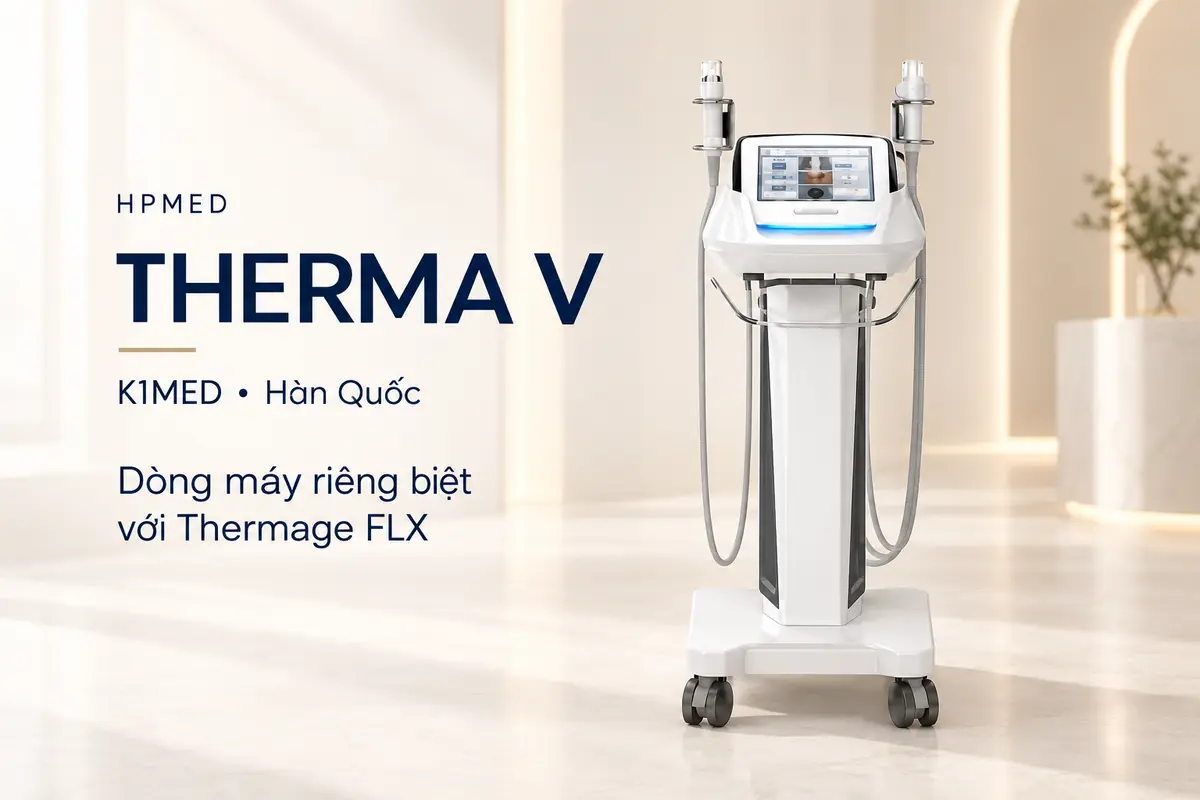 Máy Therma V K1MED Hàn Quốc trên xe đẩy, dòng máy riêng biệt với Thermage FLX