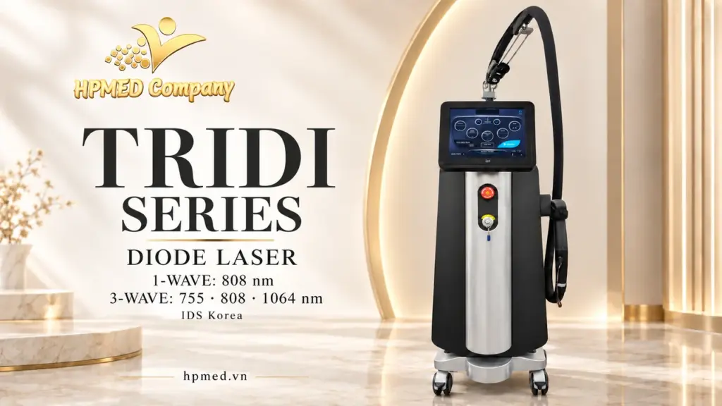 Máy diode laser TRIDI Series IDS với cấu hình 1-Wave 808 nm và 3-Wave 755, 808, 1064 nm