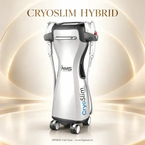 Toàn thân máy CryoSlim Hybrid AAMS Pháp với hai đầu Cryode và bánh xe
