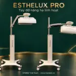 Hai vị trí nâng và hạ đầu máy của cùng model ESTHELUX Pro