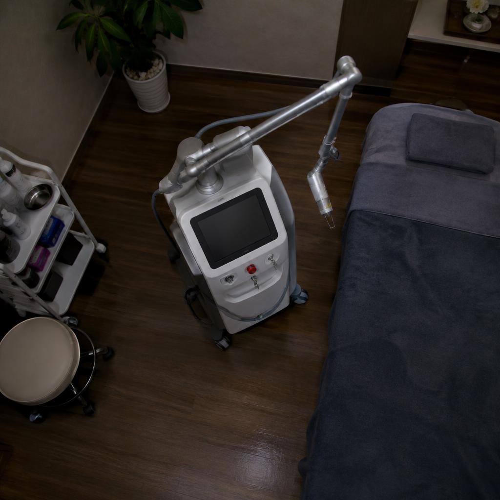 Cận cảnh máy laser YAG hiện đại tại spa.