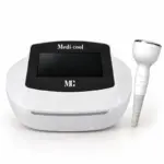 Hình minh họa máy điện di Medi Cool và tay cầm trên nền trắng