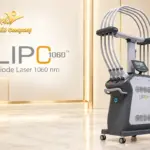 Toàn cảnh máy LIPO 1060 Diode Laser 1060 nm trong bối cảnh ivory và champagne gold