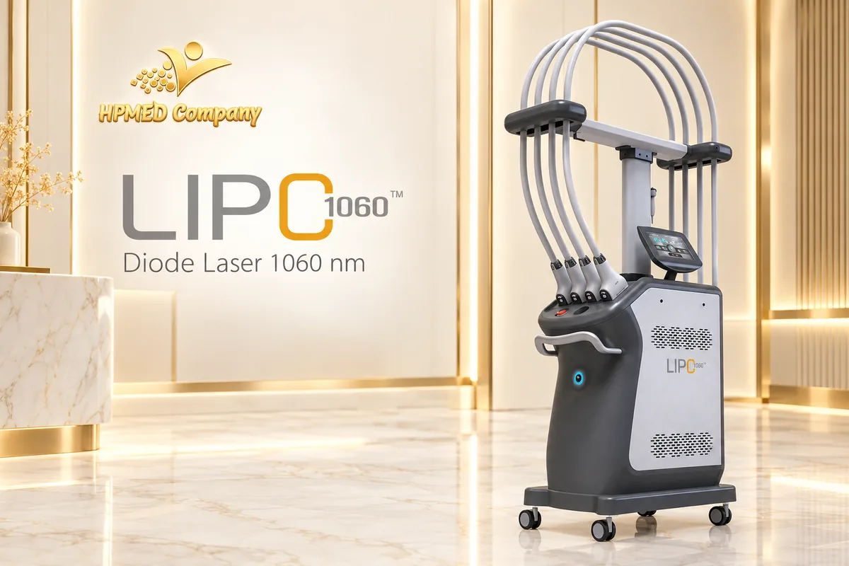 Máy giảm béo LIPO 1060 Eunsung – Diode Laser 1060 nm 2 Toàn cảnh máy LIPO 1060 Diode Laser 1060 nm trong bối cảnh ivory và champagne gold