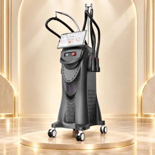 Máy Pro CoolWave RF7.0 màu đen với màn hình cảm ứng, ba tay cầm và hệ thống dây treo