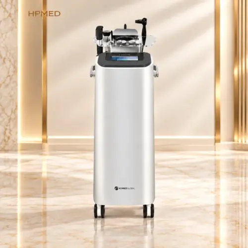 Máy SINESON2 K1MED RF và ESWT toàn thân trên nền luxury vàng champagne