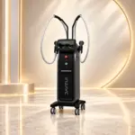 Toàn bộ máy giảm béo vi sóng INWAVE GTG Medical trên nền vàng champagne luxury