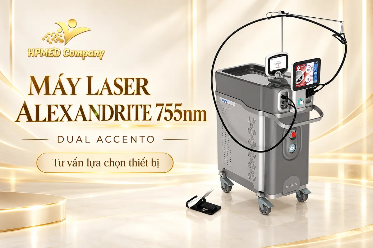 Máy laser Dual Accento trong banner Alexandrite 755nm của HPMED