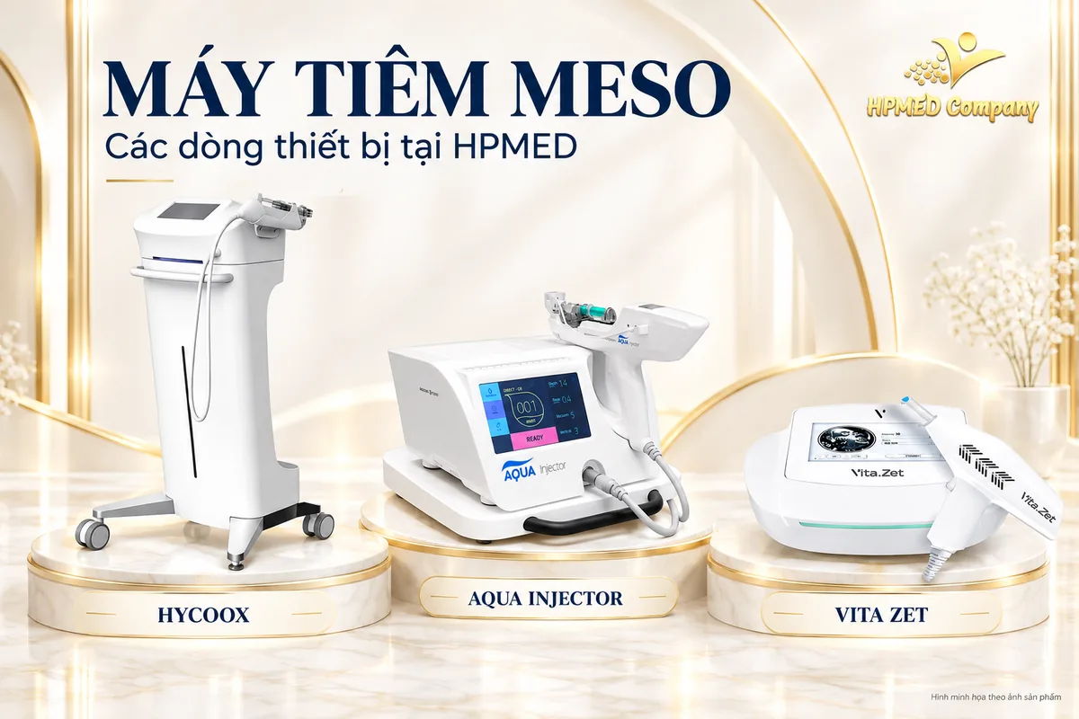 Hycoox, Aqua Injector và Vita Zet trong danh mục máy tiêm meso HPMED