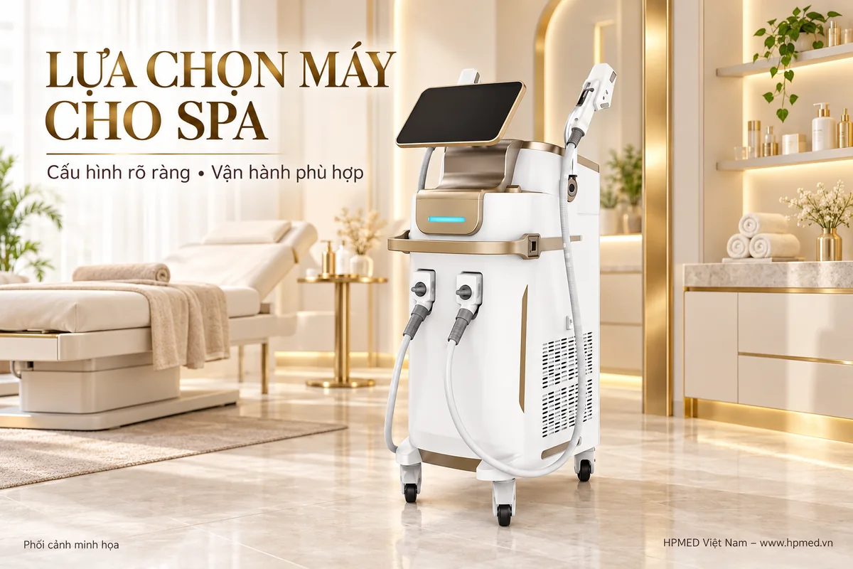 Phối cảnh minh họa máy DPL Spectrum toàn thân trong phòng spa