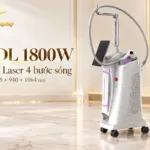 Toàn cảnh máy triệt lông HIDL 1800W với tổ hợp bước sóng 755 808 940 và 1064 nm
