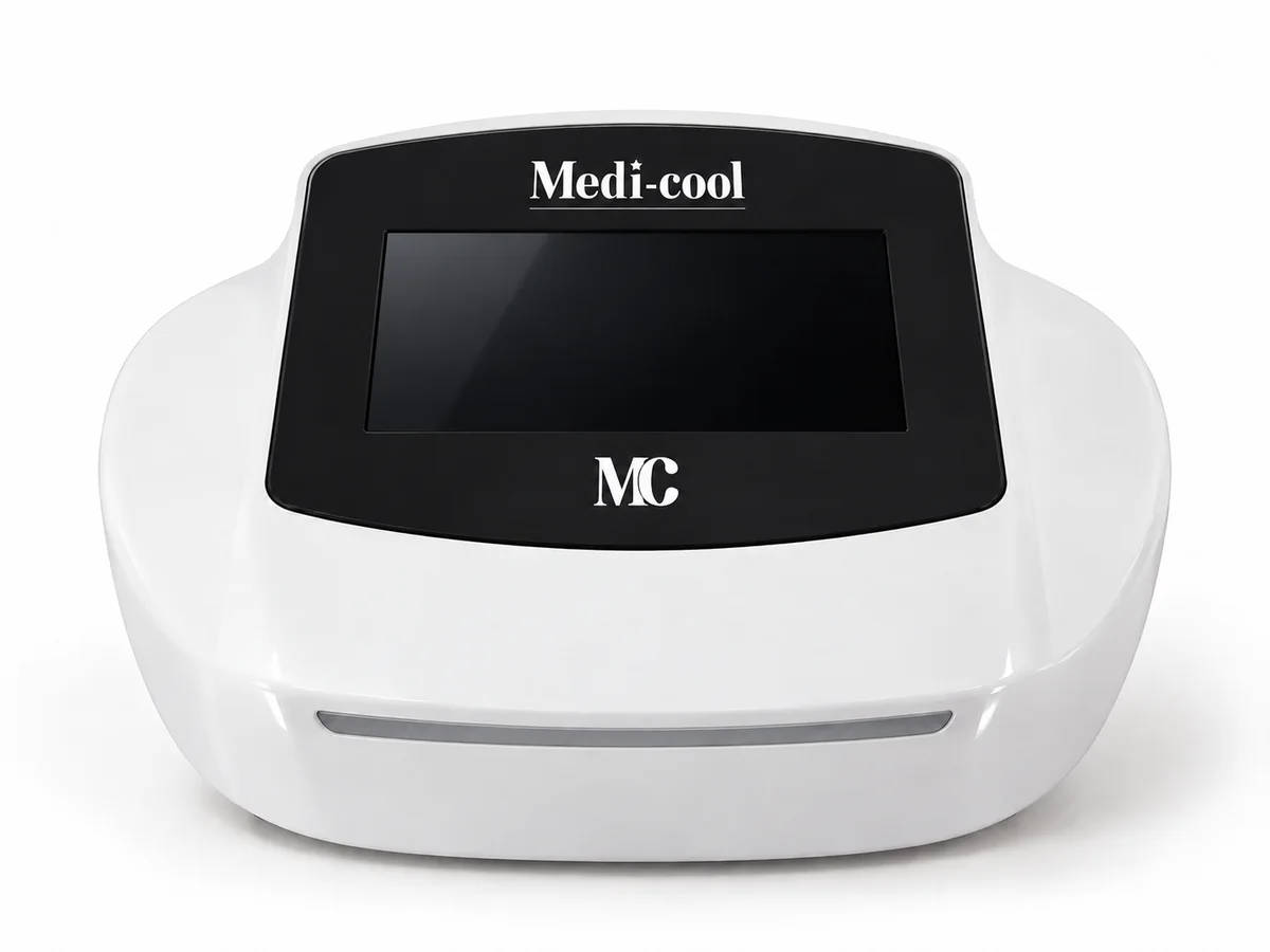 Hình minh họa bảng điều khiển máy Medi Cool với màn hình ở trạng thái tắt