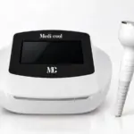 Hình minh họa tay cầm điện di màu trắng và thân máy Medi Cool