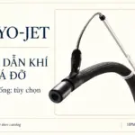 Chi tiết đầu thổi, ống dẫn khí bọc đen và giá đỡ ống tùy chọn của Cryo-Jet