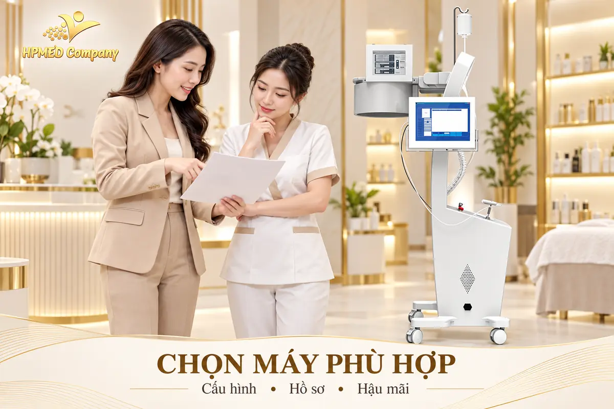 Ảnh minh họa tư vấn cấu hình và hồ sơ thiết bị bên máy mọc tóc SH650